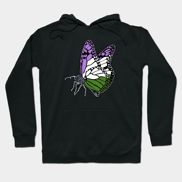 Genderqueer Butterfly Hoodie by theartfulscientist